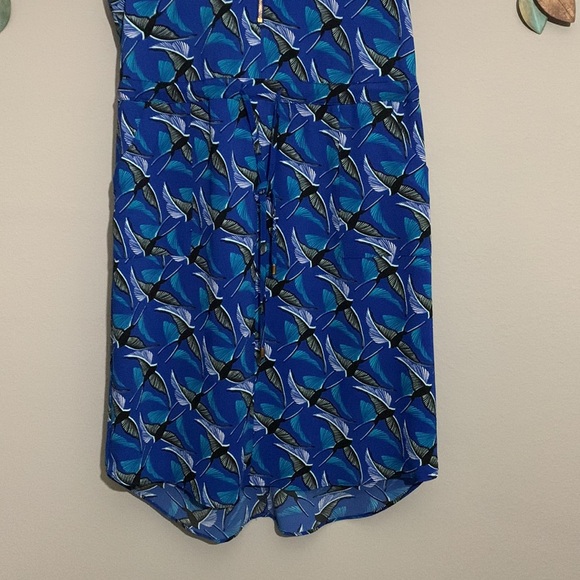 Apt. 9 Blue Black Bird Print Sleeveless Dress Size Small - Picture 3 of 8